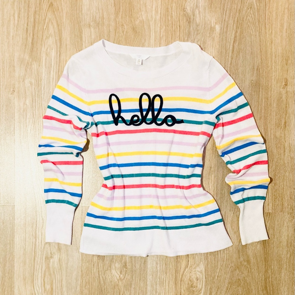 Rainbow striped sweater